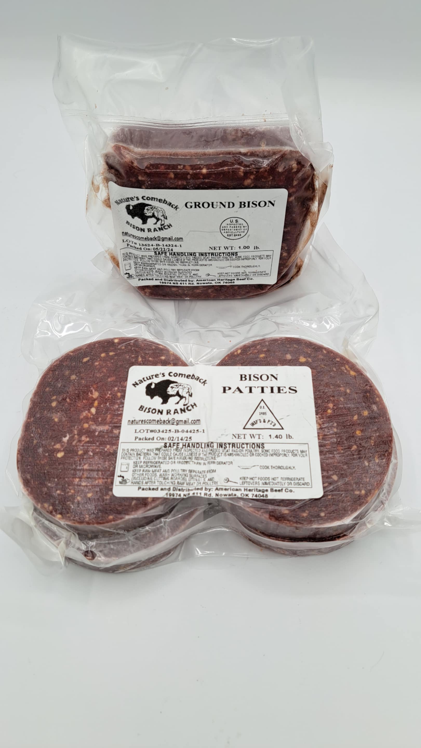Bison patties